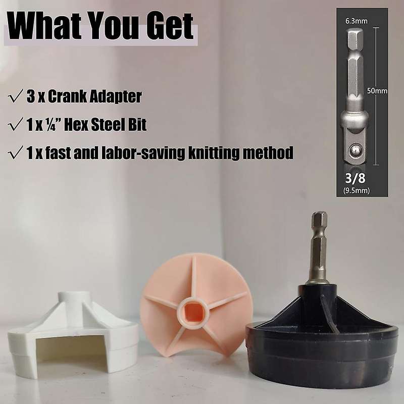 Knitting Machine Drill Attachment for Sentro Knitting Machine Adapter