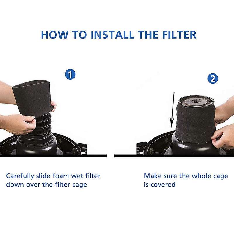 Foam Set, for Most Shop-vac, Vacmaster and Genie Shop Vacuum Cleaners