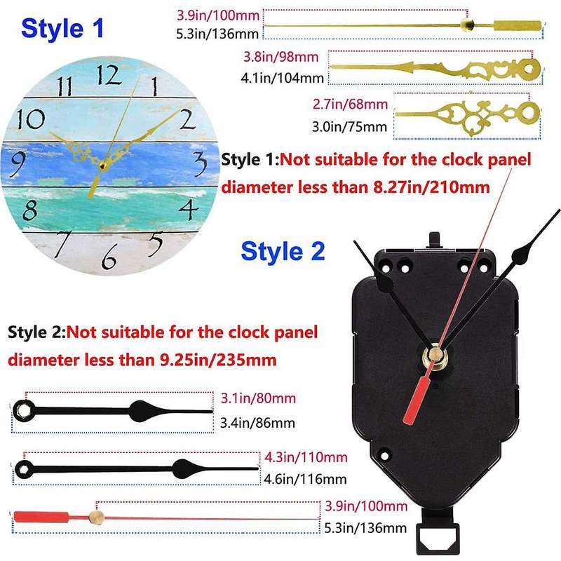 Quartz Pendulum Trigger Clock Movement Chime with 4 Pairs Clock Hands
