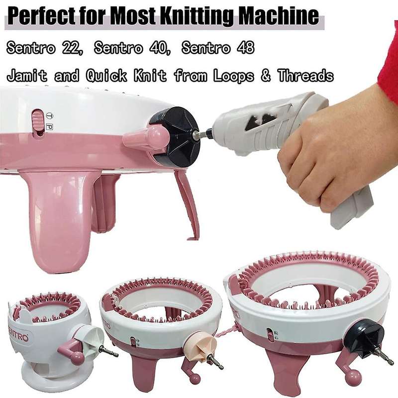 Knitting Machine Drill Attachment for Sentro Knitting Machine Adapter
