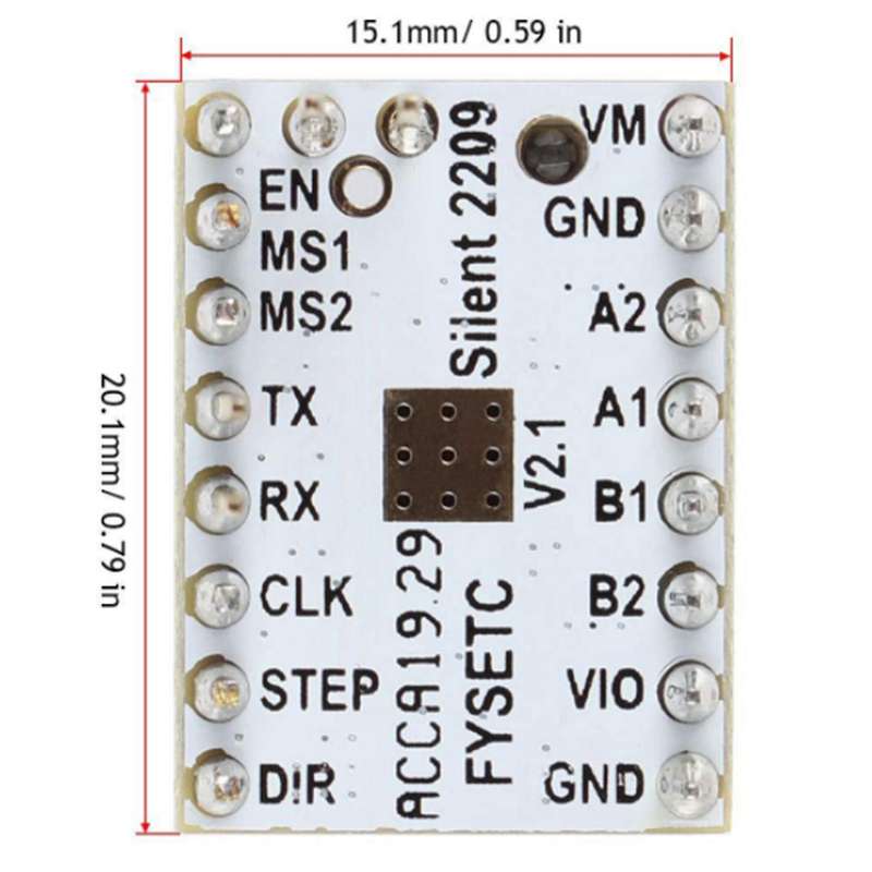 5pcs Tmc2209 V3.0 Stepper Motor Driver Stepping Rod Silent Driver