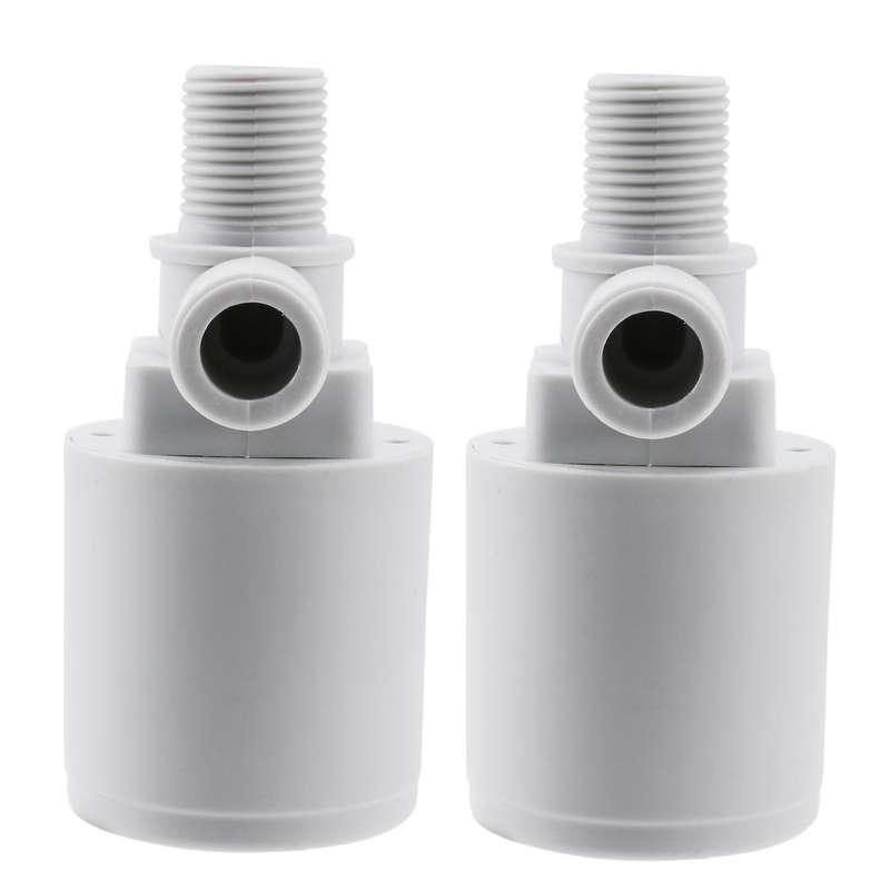 2x Solar Water Tank Water Level Controller Plastic Float Ball Valve