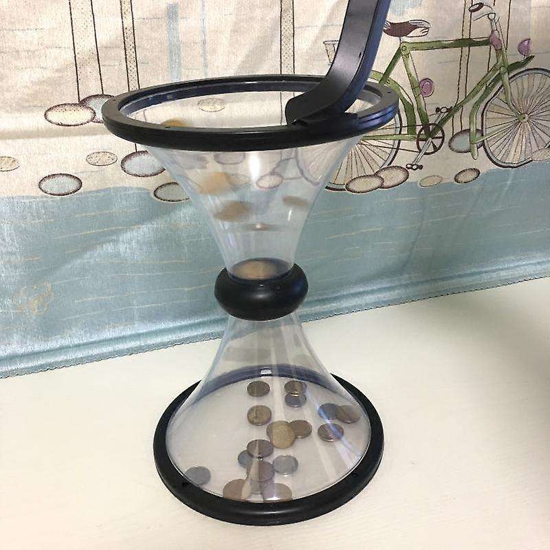 Transparent Vortex Piggy Bank Gravity Circling Saving Box Vortex Bank