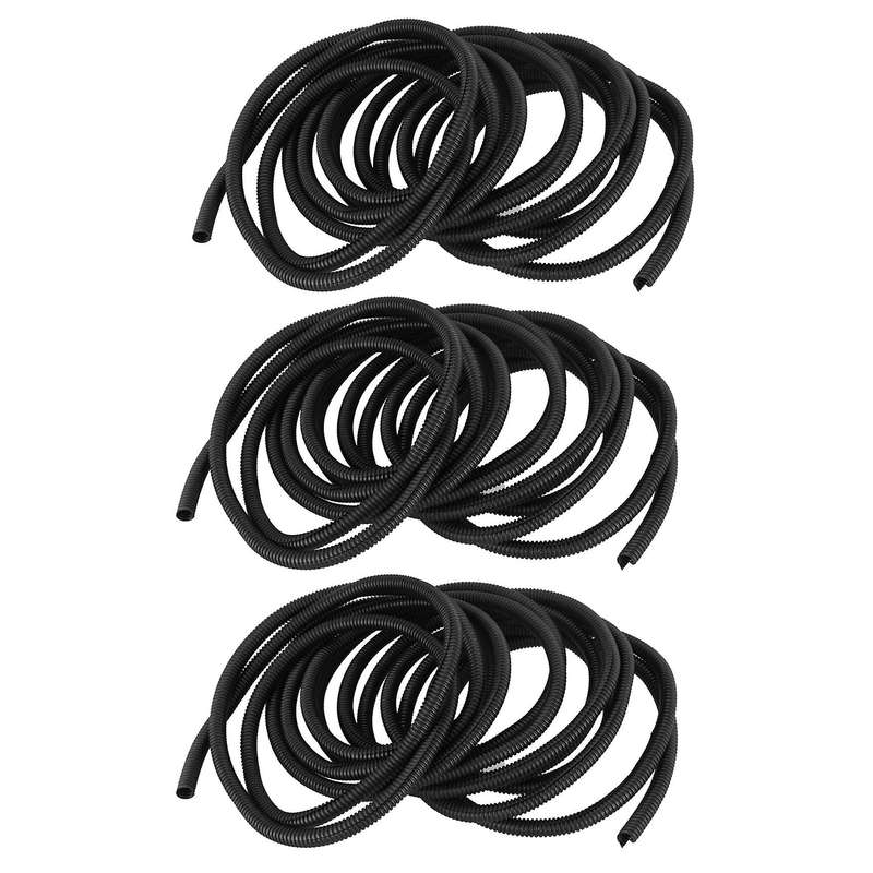 25 Ft Split Wire Loom Conduit Polyethylene Tubing Black
