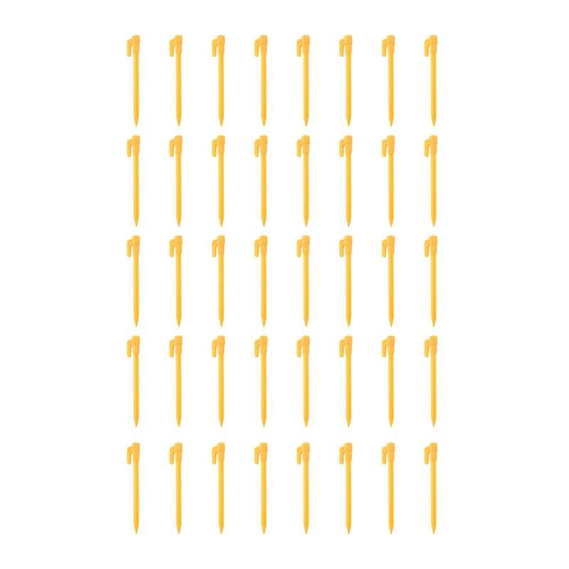 10pcs Camping Tools Plastic Tent Pegs Nails Sand Ground Yellow