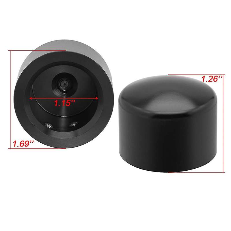 Black Front Axle Nut Cover Cap