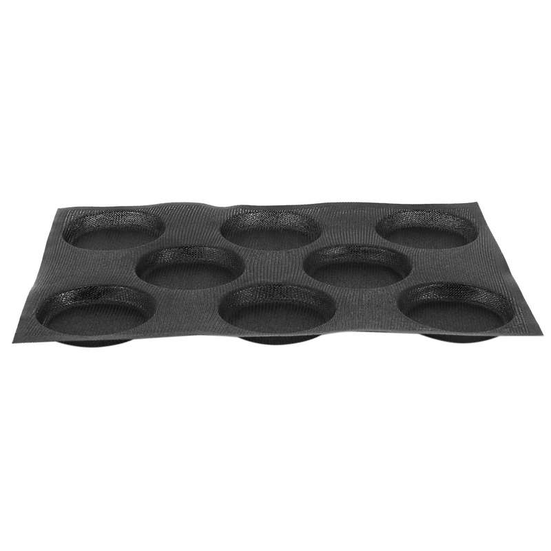 Silicone Hamburger Bread Forms Molds Baking Sheets Fit Half Pan Size