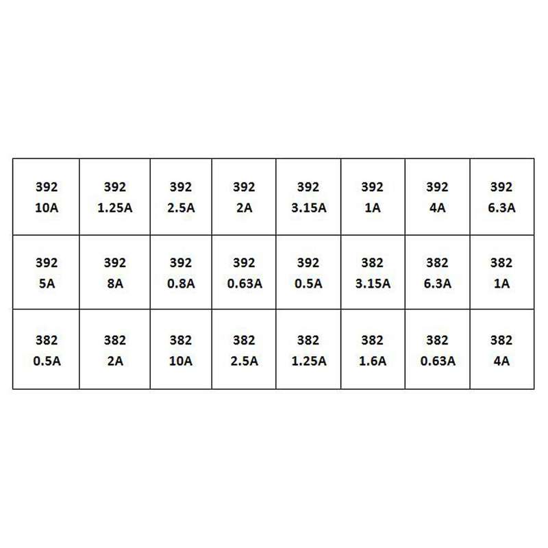 240pcs 382 392 24 Value Fuse Lcd Tv Power Supply Pcb Fuse Kit