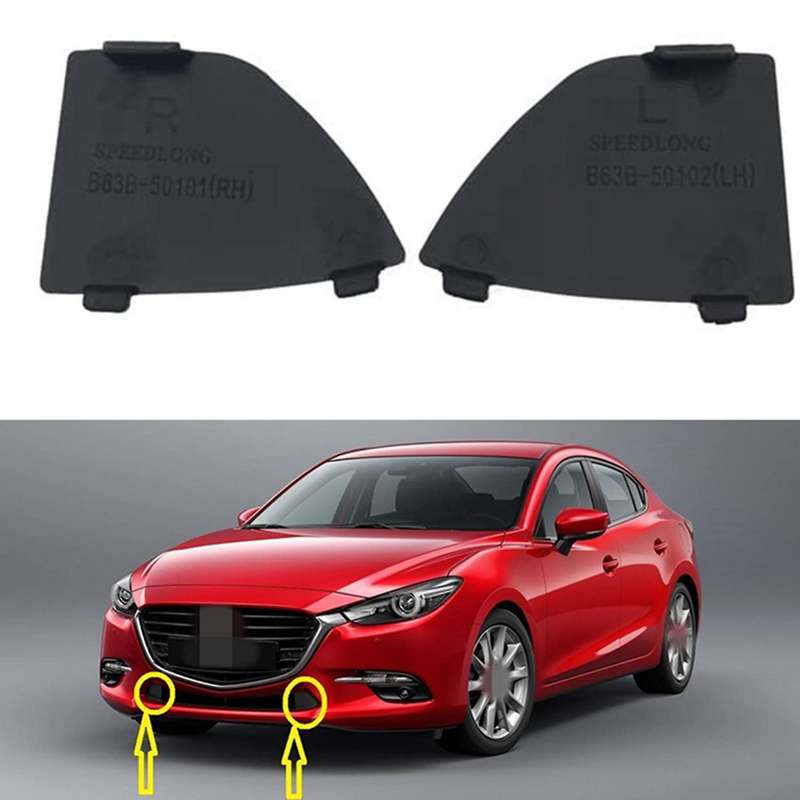 Car Front Lower Bumper Tow Hook Eye Cover for Mazda 3 2017-2018