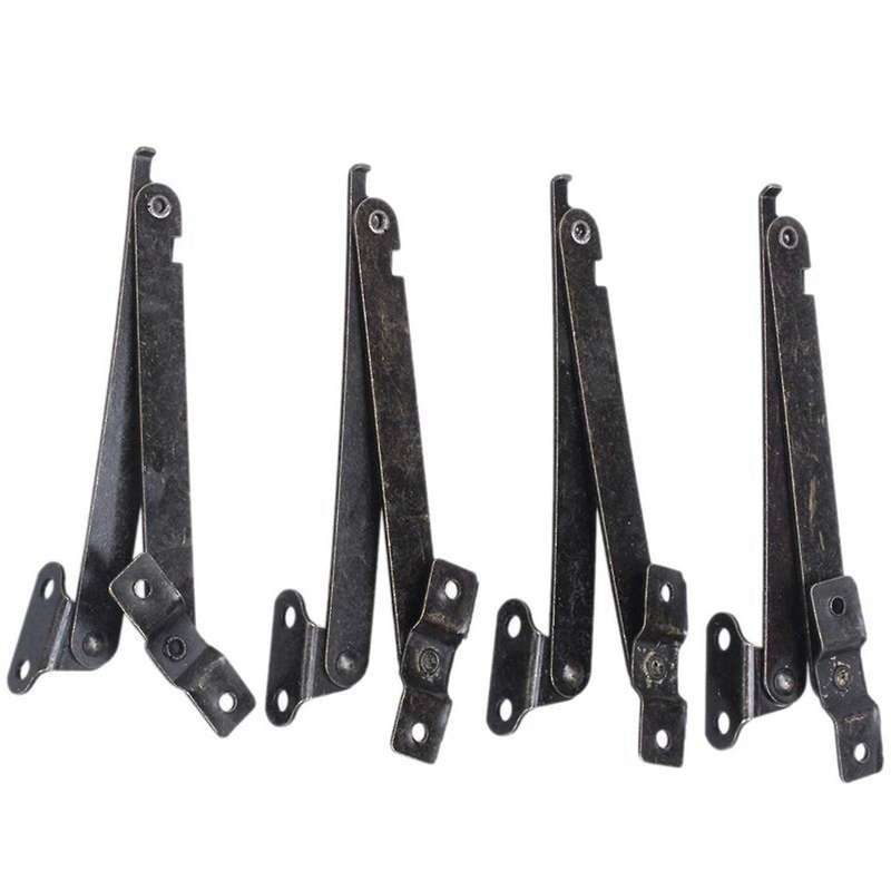 Furniture Box 10cm Long Rotatable Folding Lid Support Hinge 4pcs