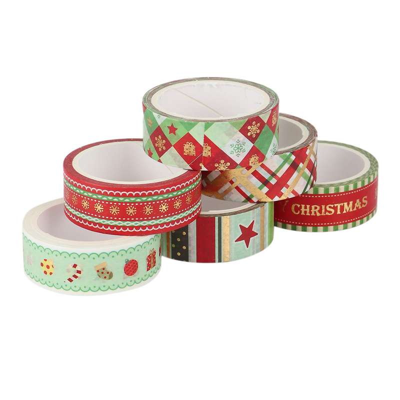 12 Rolls Christmas Holiday Washi Tape Diy for Gift Wrapping Art
