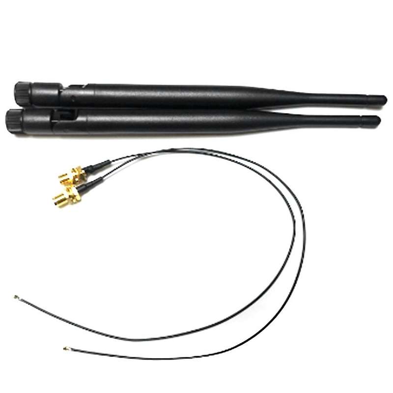 2x 6dbi M.2 Ipex Mhf4 U.fl Cable to Rp-sma Wifi Antenna Signal Cable