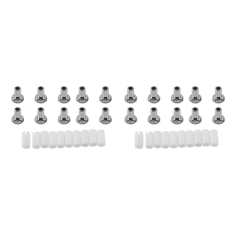 10pcs Ceramic Tube Sleeves and 10pcs Metal Head Connector Adapters