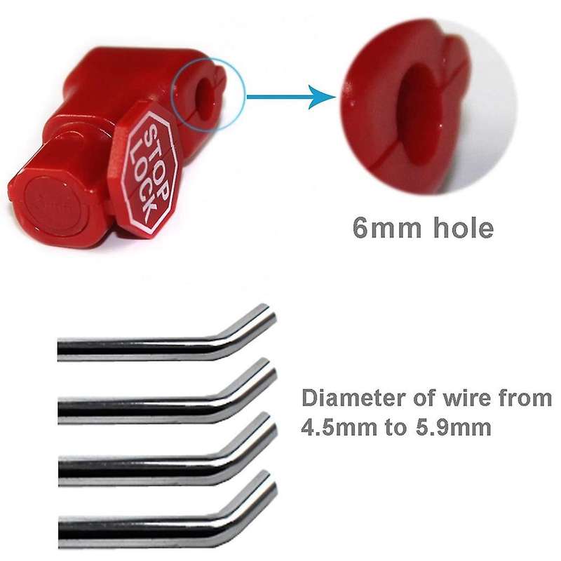 Peg Hook Lock Stop Lock 100 Pcs Plastic Red Stop Lock Anti-theft Lock