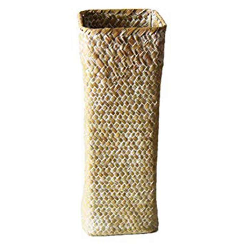 Rattan Flower Vase Bamboo Baskets Tall Vases for Home Decor White