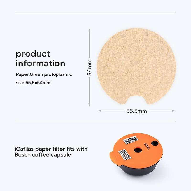 Coffee Capsules for Tassimo Bosch with Disposable Paper Filter