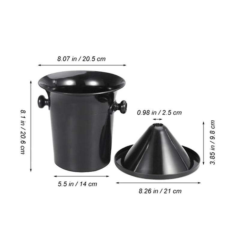 Wine Dump Black Plastic Wine Spittoon - Standard Size with Black