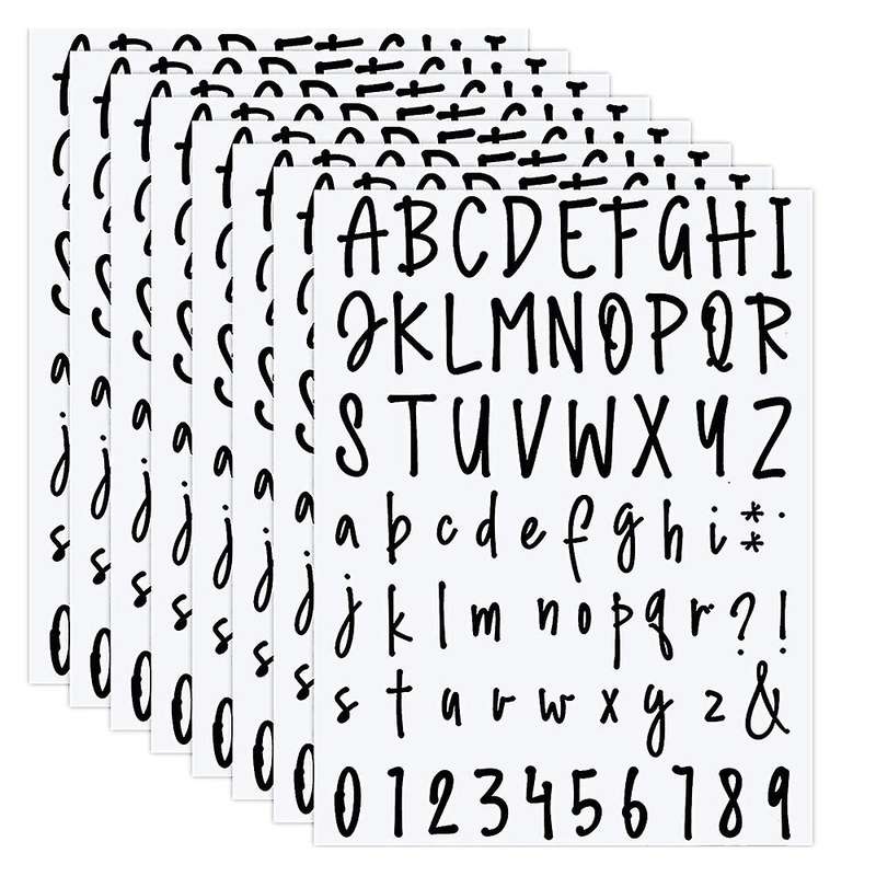 8 Sheets Self Adhesive Vinyl Letters Numbers Kit, Diy Decal for Signs