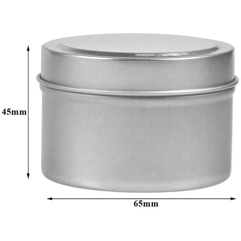 4 Oz Metal Tins/candle Tins, Round Containers with Slip-on Lids