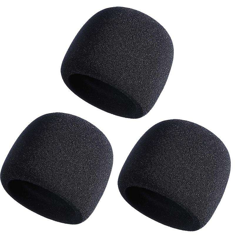 Mic Cover Sponge for Blue Yeti, Yeti Pro Condenser (black, 3 Pack)