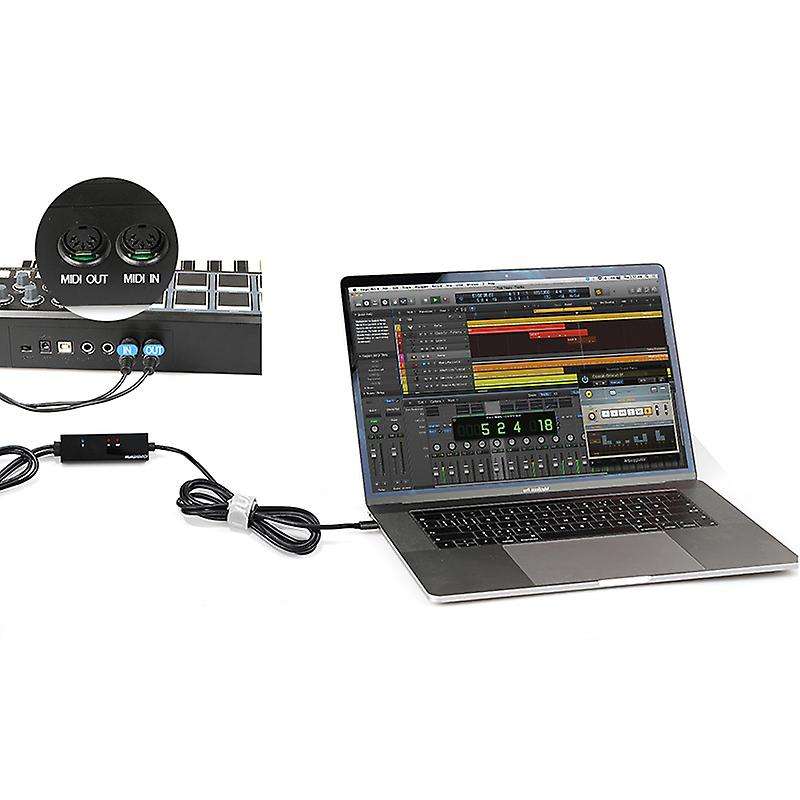 Doremidi Mtu-11 Midi to Usb C Type C Converter with Light for Android