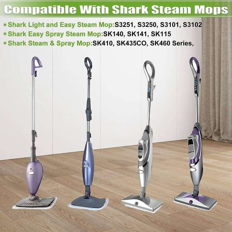 4 Pack Steam Mop Pads for Shark S3101 S3202 Washable Hard Floors