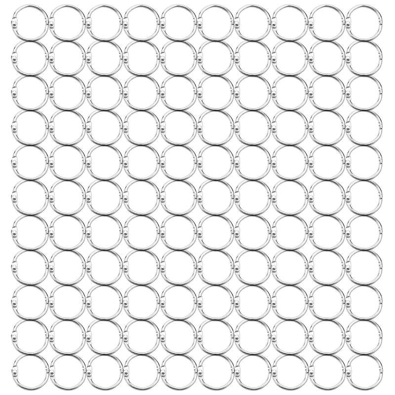 100pcs 25mm Loose Leaf Binder Rings for Scrapbook/album/craft