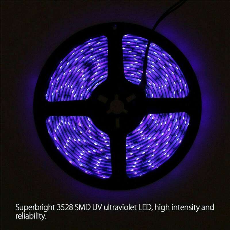 20w Led Uv Light Strip Flexible Purple 16.5ft Blacklight 5m 300leds