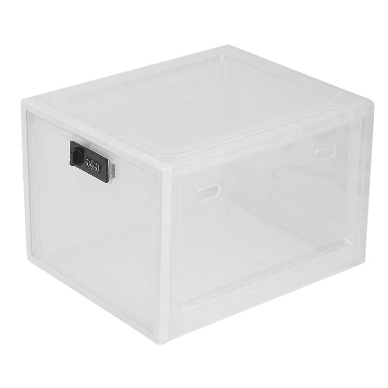 Refrigerator Food Transparent Storage Box with Password Lock Box A