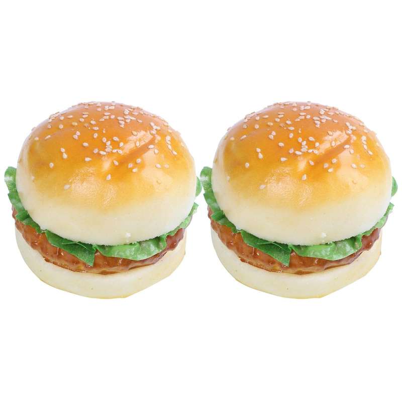 1pc Realistic Hamburger Lifelike Simulation Fake Bread Toy Decoration