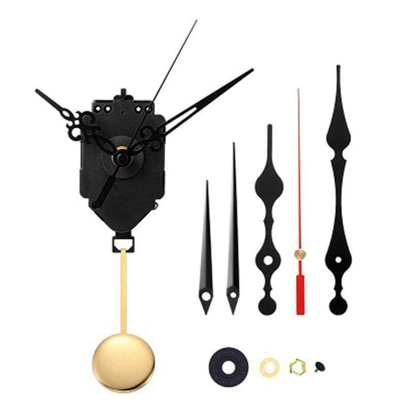 Quartz Pendulum Clock Movement Mechanism Diy Kit with 3 Pairs Hands