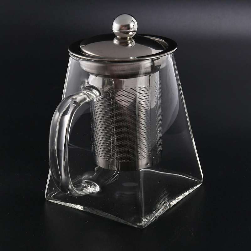 Square Glass Teapot with Infuser, 550 Ml with Strainer