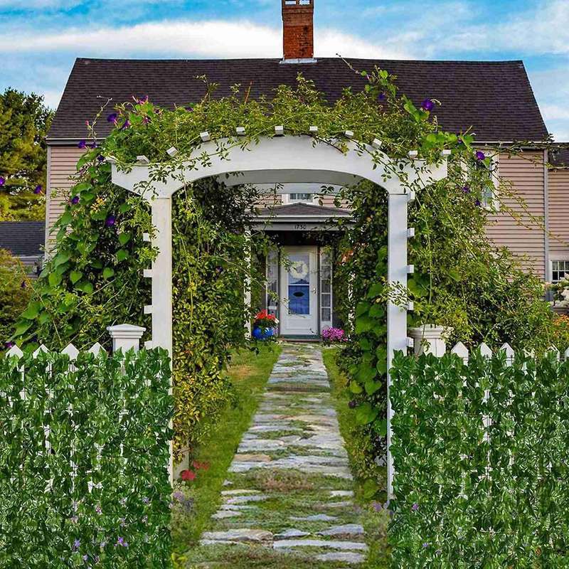118x19.6in Artificial Hedges Fence Vine Leaf Decoration for Garden