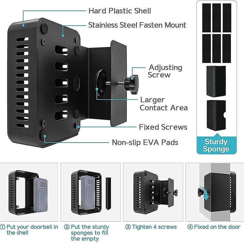 Anti-theft Video Doorbell Door Mount,no-drill Mount
