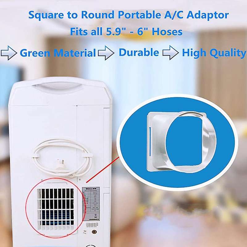 Air Conditioner Exhaust Hose Coupler Window Adapter Square to Round