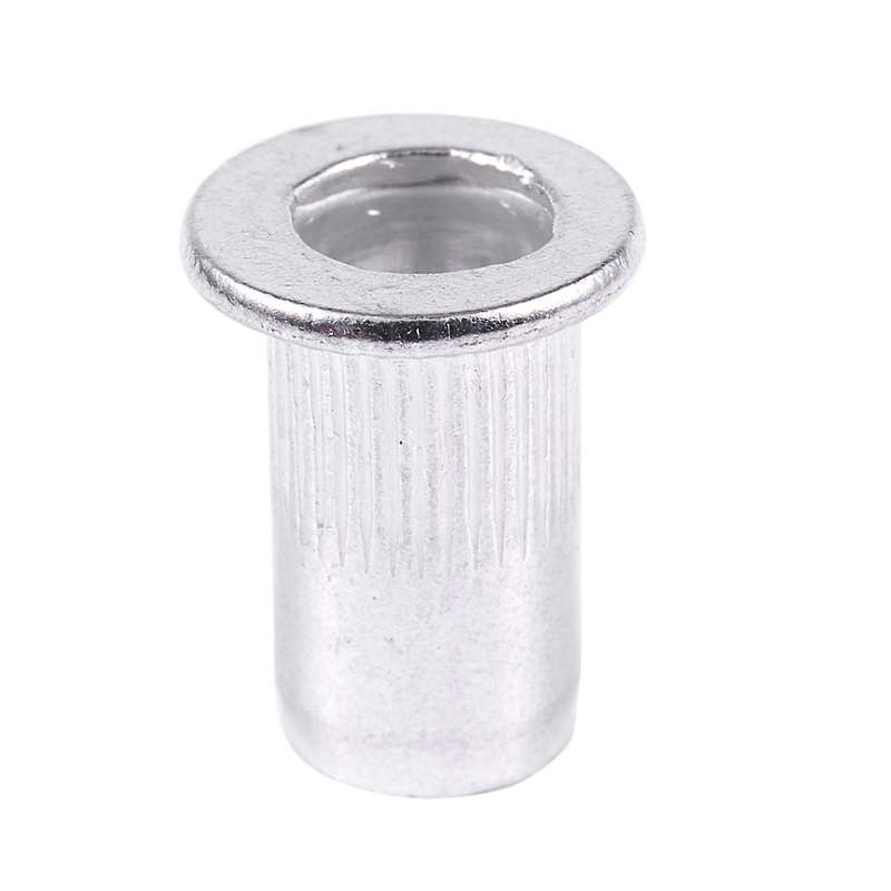 M5 Aluminium Threaded Rivnuts Flat Head Rivet Nuts 100pcs