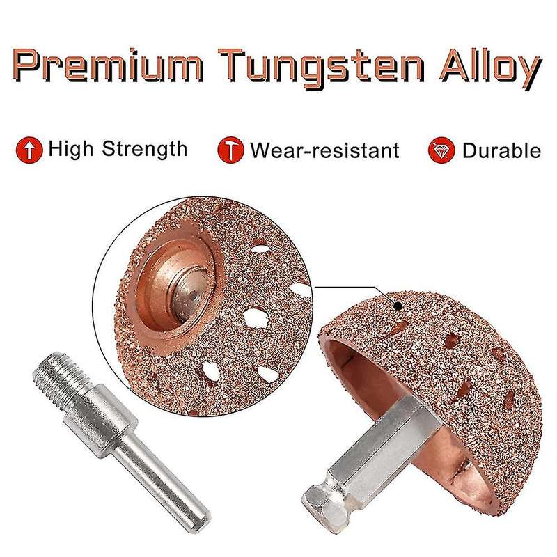 55mm Tire Buffer Wheel Bowl Type Grinding Head Tungsten Repair Tool