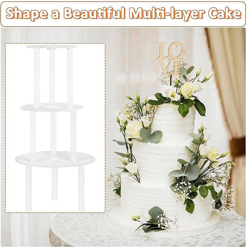 Cake Supports - Pack Of 18 Cake Stands, Reusable Dowel Rods
