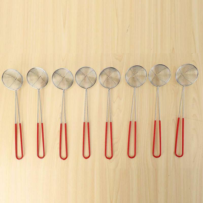 8 Pieces Stainless Steel Spider Strainer Spoon Wire Skimmer Colander