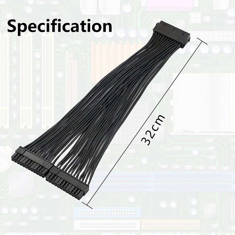 Dual Psu Power Supply 24-pin Atx Cable, for Atx Motherboard Cable