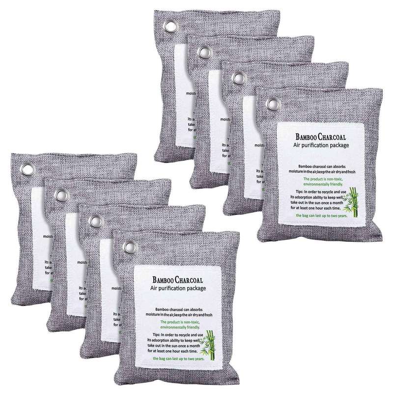 Activated Bamboo Charcoal Bag Odor Remover 200gx4, Air Purifying Bags