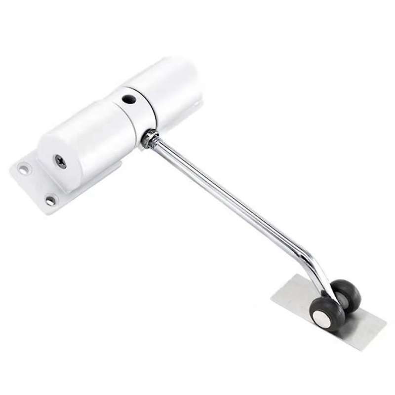 Simple Door Closer Household Automatic Hinge Mute Closer(white)