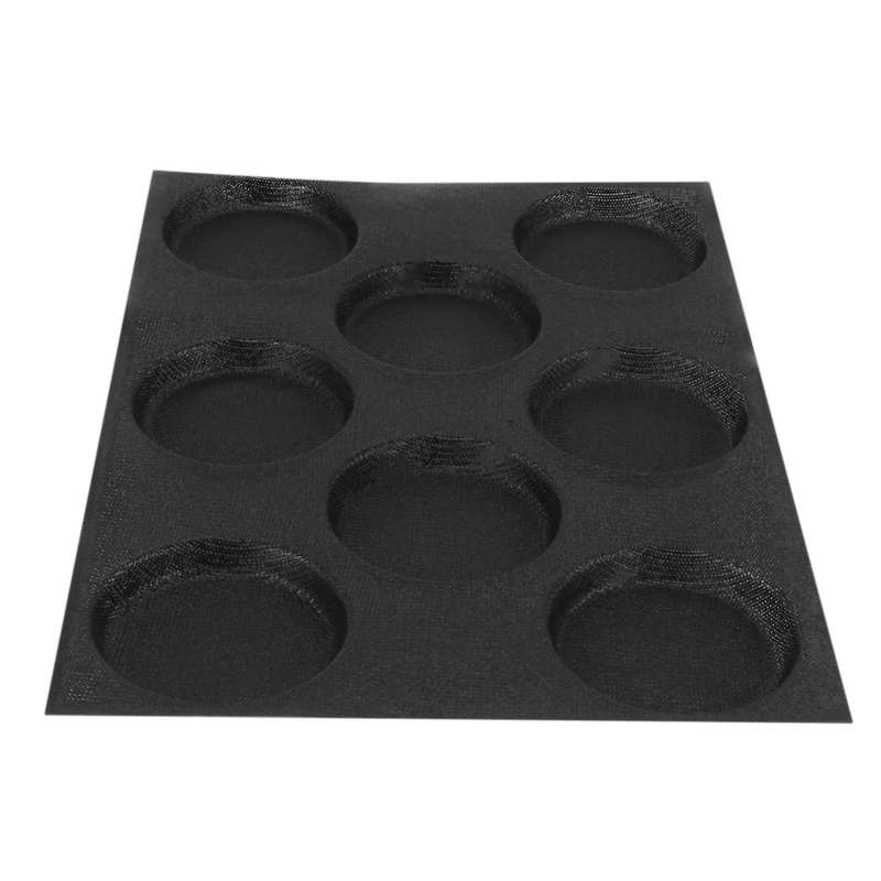 Silicone Hamburger Bread Forms Molds Baking Sheets Fit Half Pan Size