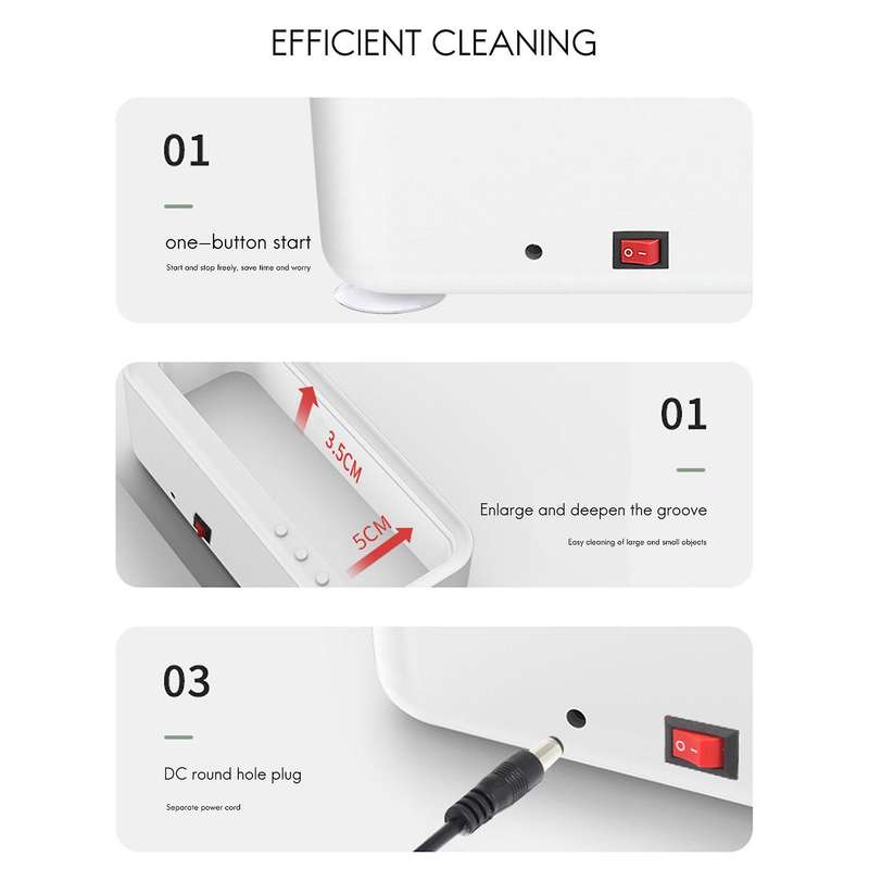 Ultrasonic Cleaning Machine 45000 Hz Glasses Watch Washing Ring