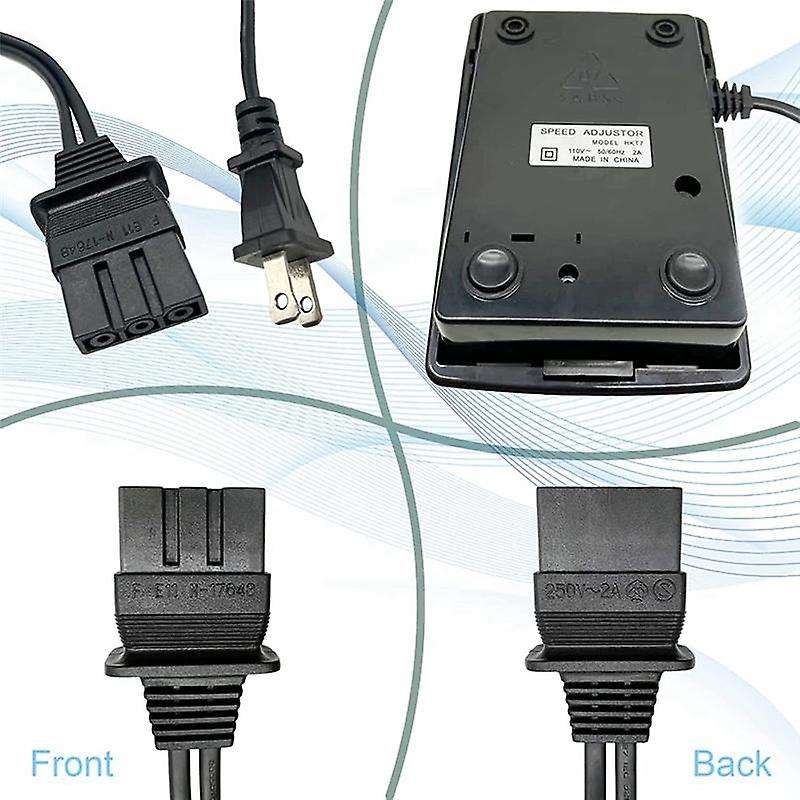Sewing Machine Foot Pedal,power Cord, for Singer E99670 Us Plug