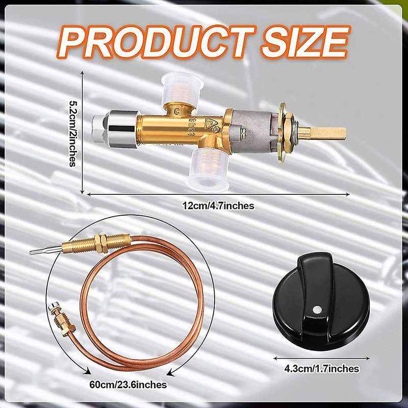 Low Pressure Gas Lpg Fireplace Safety Control Valve Kit 5/8-18unf