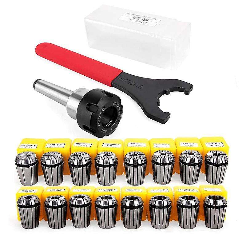 Er25 Collet Set Chuck with Mt2 Er25 M10 Motor Extension Rod