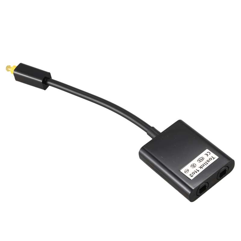 Spdif Optical Audio Splitter 2 Way Toslink Splitter Adapter Hub