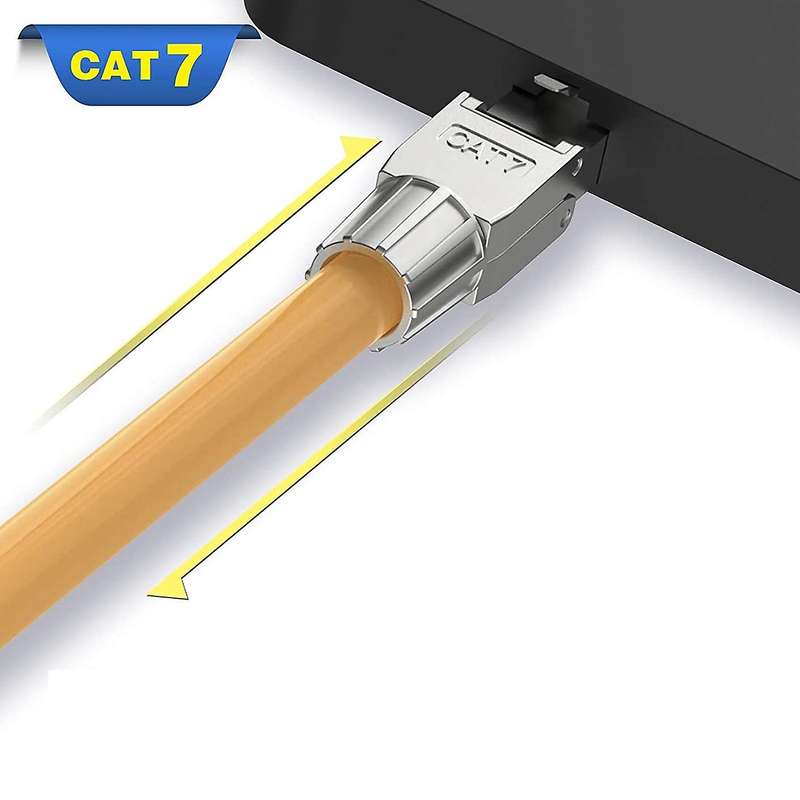2 Pcs for Rj45 Cat7 Connectors Tool Free Shielded Toolless Modular