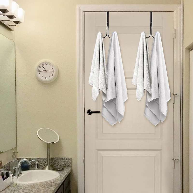 6 Pack Over The Door Hooks for Clothes, Metal Over The Door Hanger